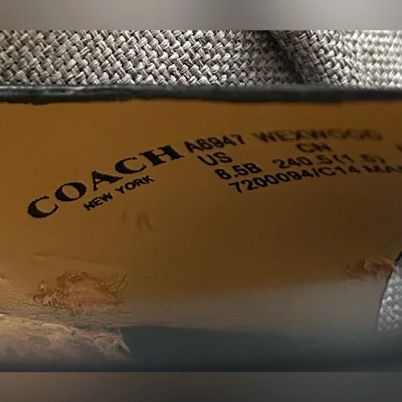 Coach Wexwood Semi Matte Calf Leather Peep Toe Heels in Original Box Size 8.5 - Picture 12 of 15